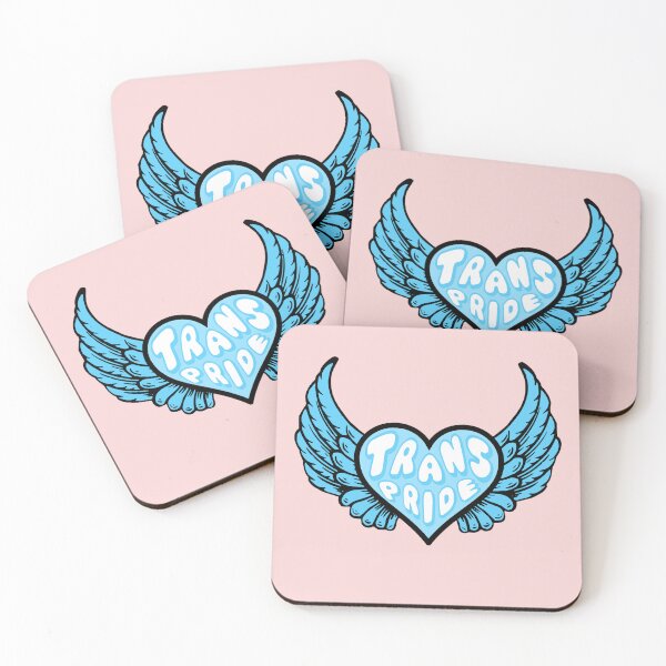 Item preview, Trans Pride Winged Heart Blue designed and sold by everything4eva.