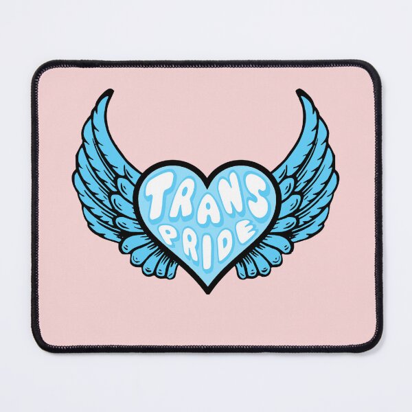 Item preview, Trans Pride Winged Heart Blue designed and sold by everything4eva.