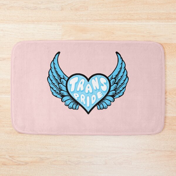 Item preview, Trans Pride Winged Heart Blue designed and sold by everything4eva.