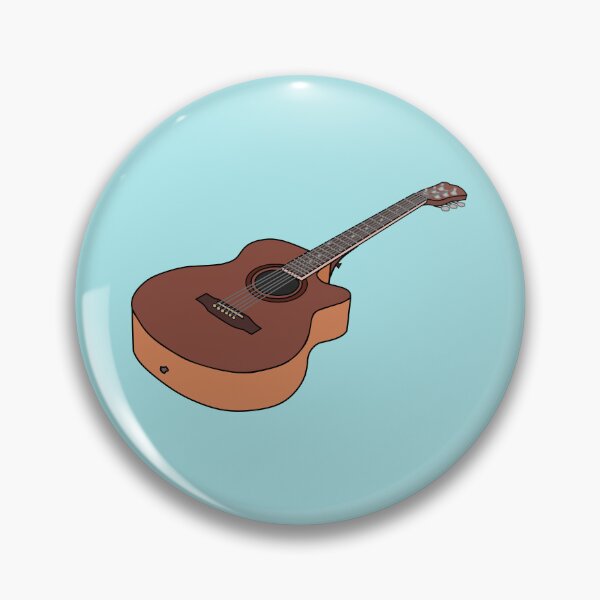 Item preview, Acoustic guitar cartoon illustration designed and sold by Misscartoon.