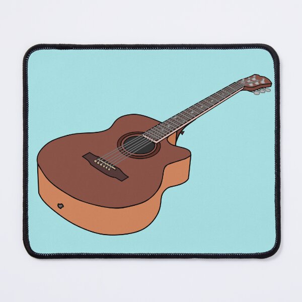 Item preview, Acoustic guitar cartoon illustration designed and sold by Misscartoon.