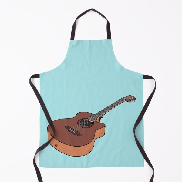 Item preview, Acoustic guitar cartoon illustration designed and sold by Misscartoon.