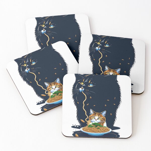 Item preview, Cat Eating Spaghetti Noodles Meme designed and sold by ArtiLush ⭐⭐⭐⭐⭐.