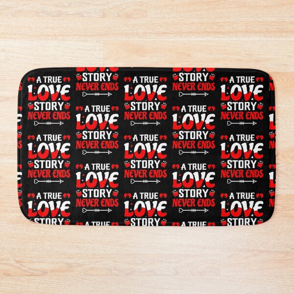 Item preview, A True Love Story Never Ends - Cute Valentine's Day Design for Couples by FanityPrints designed and sold by FanityPrints.