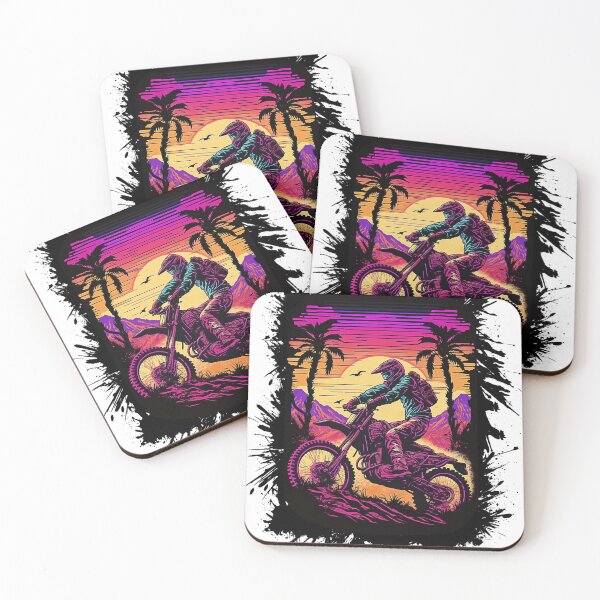 Item preview, Synthwave Off Road Motocross Dirt Bike Adventures designed and sold by TheDezignKitchen.