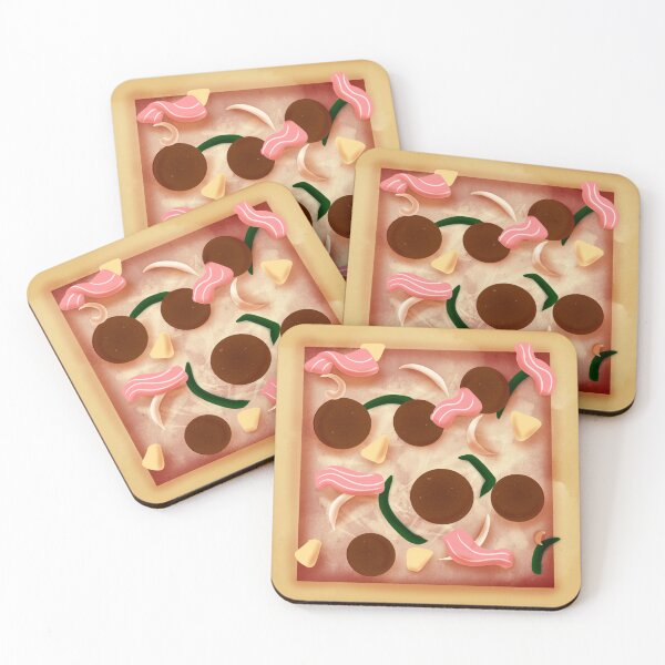 Item preview, Square Pizza (with Pineapple) designed and sold by Bubbawrap.
