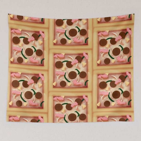 Item preview, Square Pizza (with Pineapple) designed and sold by Bubbawrap.