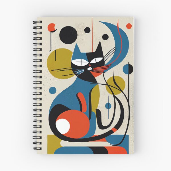 Item preview, Mid Century Colorful Cat 13 Abstract Art Print Painting Wall Decor designed and sold by winterkitty88.