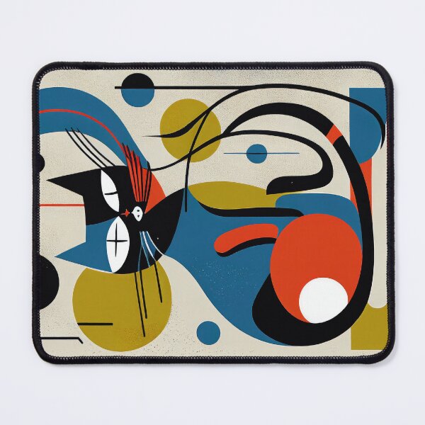 Item preview, Mid Century Colorful Cat 13 Abstract Art Print Painting Wall Decor designed and sold by winterkitty88.