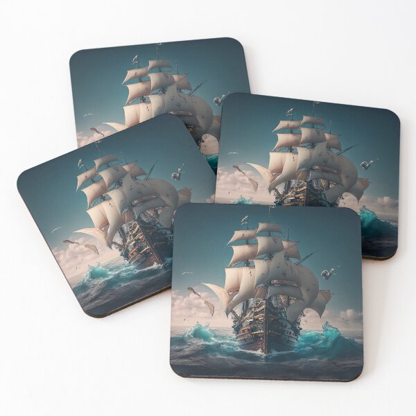 Item preview, Pirates Ship In The Ocean designed and sold by Whiteshadow130.