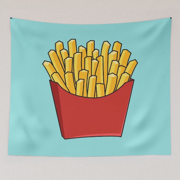 Item preview, French fries cartoon illustration designed and sold by Misscartoon.