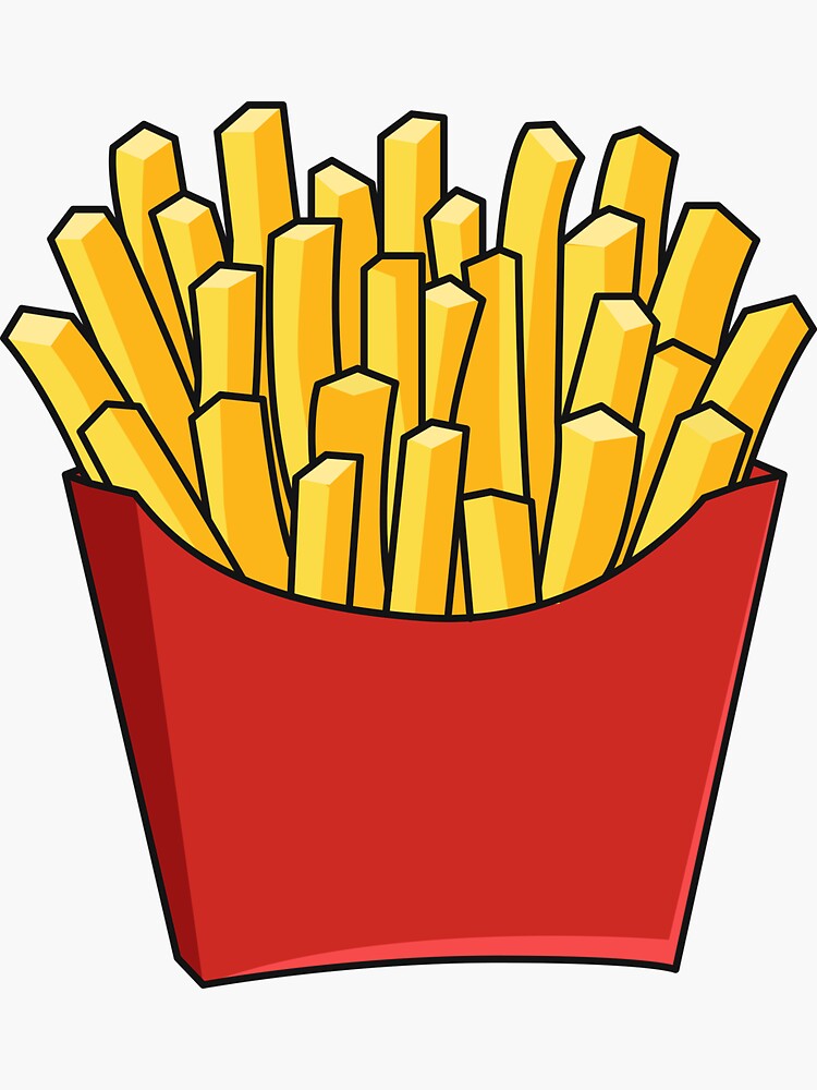 cartoon bowl of french fries