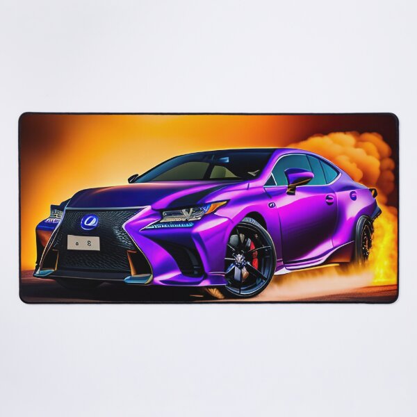 Aperçu de l'œuvre Prête pour la course en violet radieux : la voiture de sport Lexus par excellence pour les passionnés d'automobile créée et vendue par TheCoolestDecal.