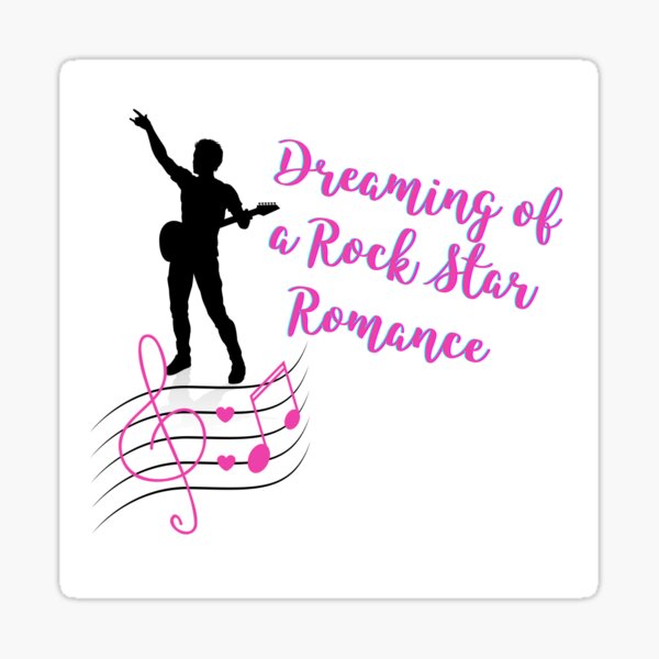 Dreaming of a Rock Star Romance Pink Sticker