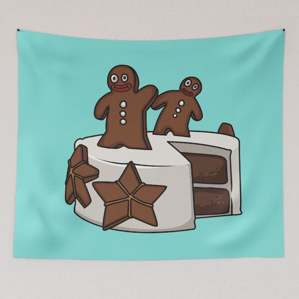 Item preview, Gingerbread cake cartoon illustration designed and sold by Misscartoon.