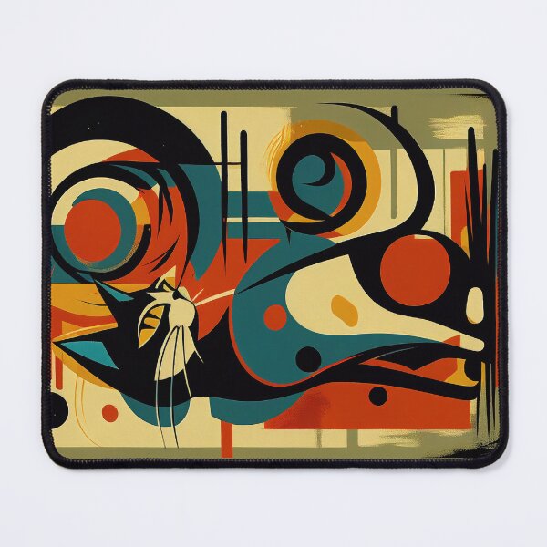 Item preview, Mid Century Colorful Cat 14 Abstract Art Print Painting Wall Decor designed and sold by winterkitty88.