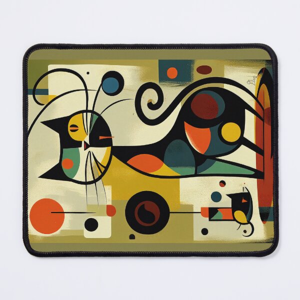 Item preview, Mid Century Colorful Cat 15 Abstract Art Print Painting Wall Decor designed and sold by winterkitty88.