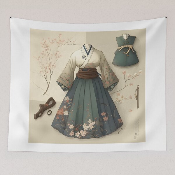 Item preview, Korean Traditional Hanbok Art designed and sold by aliali7046.