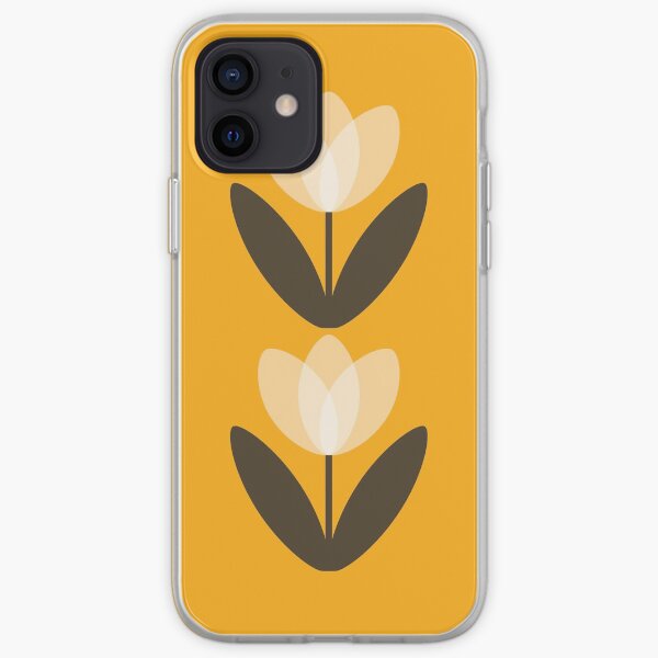 Retro Tulip in Mustard Yellow iPhone Soft Case