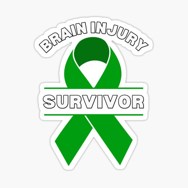 Item preview, Traumatic Brain Injury Survivor with Green Ribbon designed and sold by Simple429.