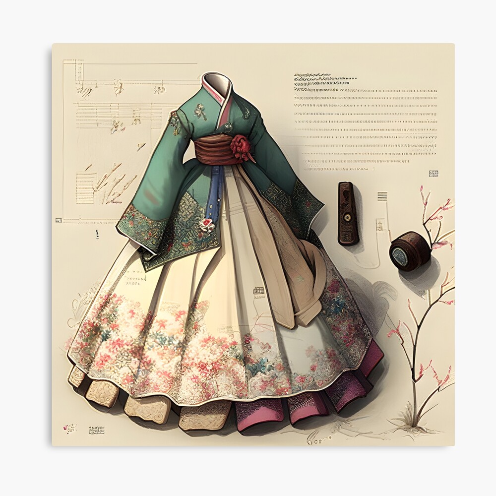 Korean Hanbok Card - Korean Traditional Clothes Shape Special Card