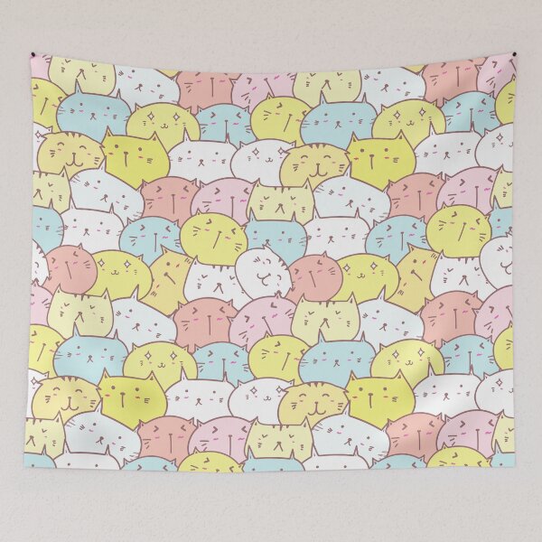 Item preview, Cute pastel color Cats Pattern Design  designed and sold by riceayoj.