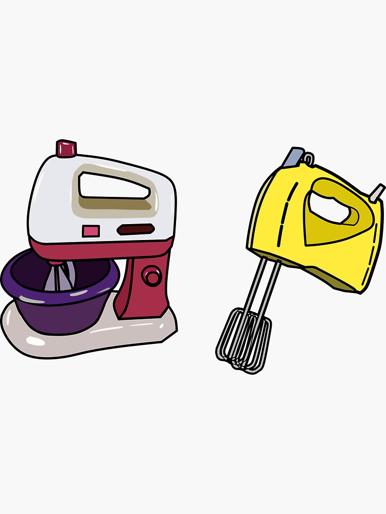 Hand mixer & stand mixer cartoon illustration Greeting Card for Sale by  Misscartoon