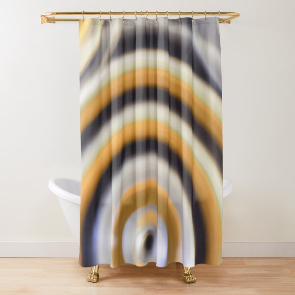 Magic hypnotizing concentric circles creating a sensation of rotation, flight and expansion of consciousness Shower Curtain