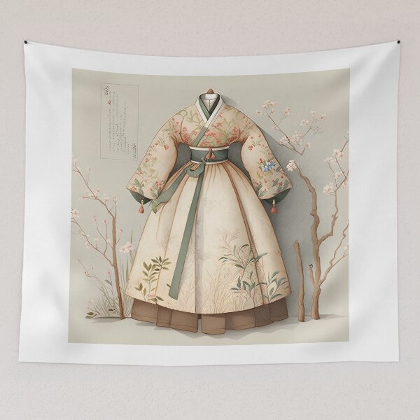 Item preview, Traditional Korean Hanbok art designed and sold by aliali7046.