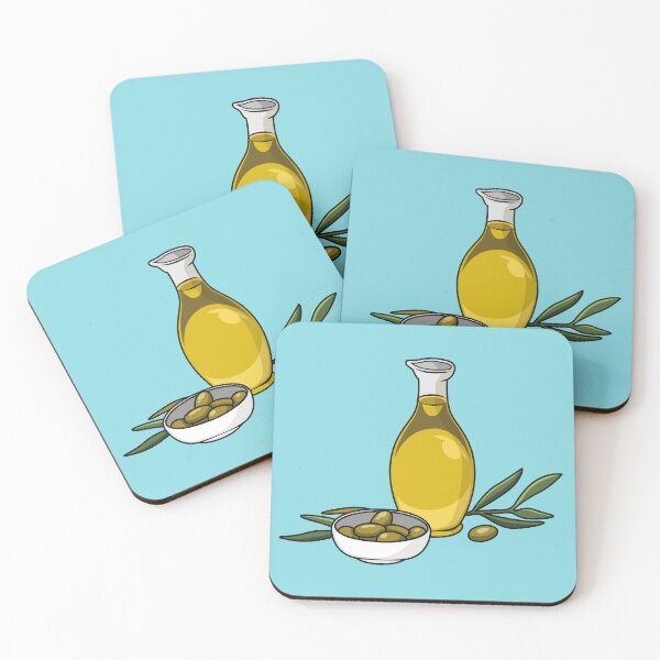 Item preview, Olive oil cartoon illustration designed and sold by Misscartoon.