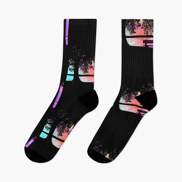 Item preview, Neon Sunset Park Bench Silhouette  designed and sold by Jessieadel.