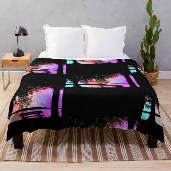 Item preview, Neon Sunset Park Bench Silhouette designed and sold by Jessieadel.