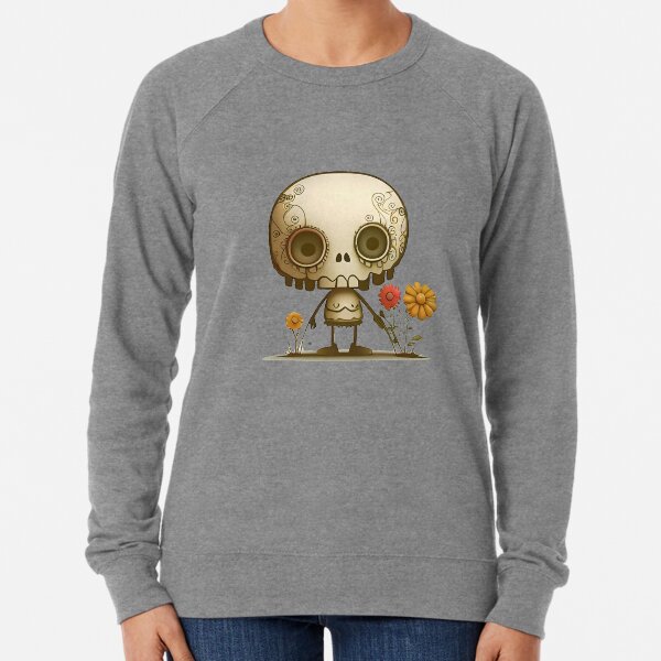 Item preview, cute skull and beautiful flowers designed and sold by iprogramyou34.
