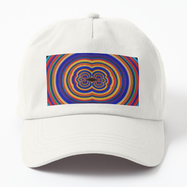 Magic hypnotizing concentric circles creating a sensation of rotation, flight and expansion of consciousness Dad Hat