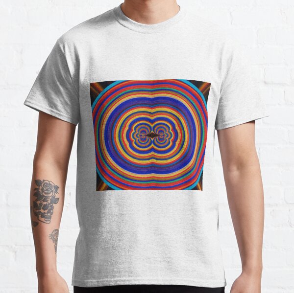Magic hypnotizing concentric circles creating a sensation of rotation, flight and expansion of consciousness Classic T-Shirt