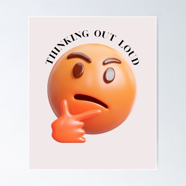 Thonking Thinking Emoji Face Meme Thonk Poster for Sale by fomodesigns in  2023