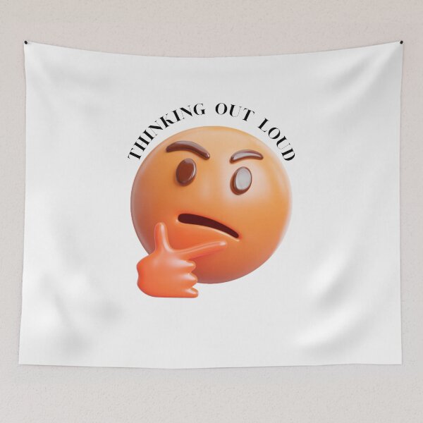 Item preview, Thinking Out Loud Emoticon Tee: A Classic Funny Shirt for Men and Women designed and sold by teespedia.