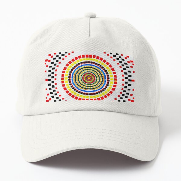 Magic hypnotizing concentric circles creating a sensation of rotation, flight and expansion of consciousness Dad Hat