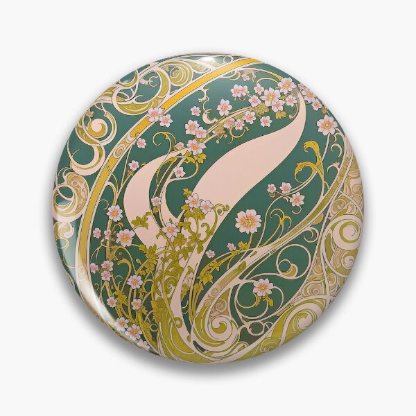 Artikelvorschau, Vintage Alphonse Mucha Jugendstil Blumenstrudel entworfen und verkauft von entwithanaxe.