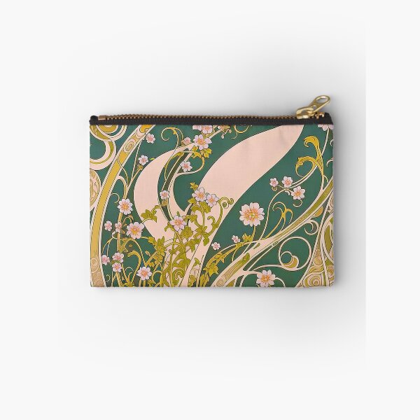 Aperçu de l'œuvre Vintage Alphonse Mucha Art Nouveau Tourbillon Floral créée et vendue par entwithanaxe.
