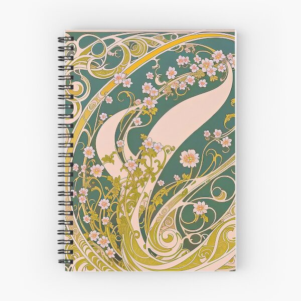 Item preview, Vintage Alphonse Mucha Art Nouveau Remolino floral designed and sold by entwithanaxe.