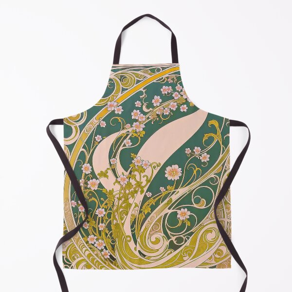 Aperçu de l'œuvre Vintage Alphonse Mucha Art Nouveau Tourbillon Floral créée et vendue par entwithanaxe.