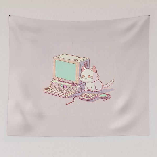 Item preview, Cyberpunk Kitten - Pop Art - Pixel Art  designed and sold by MAIMIAM.