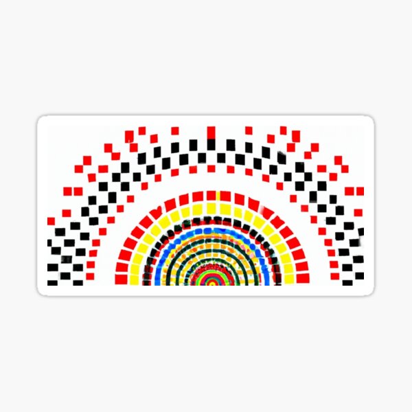 Magic hypnotizing concentric circles creating a sensation of rotation, flight and expansion of consciousness Sticker