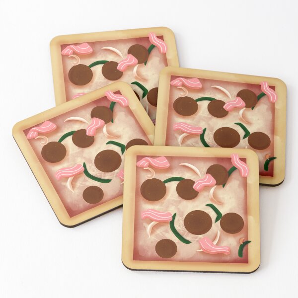 Item preview, Square Pizza (without Pineapple) designed and sold by Bubbawrap.