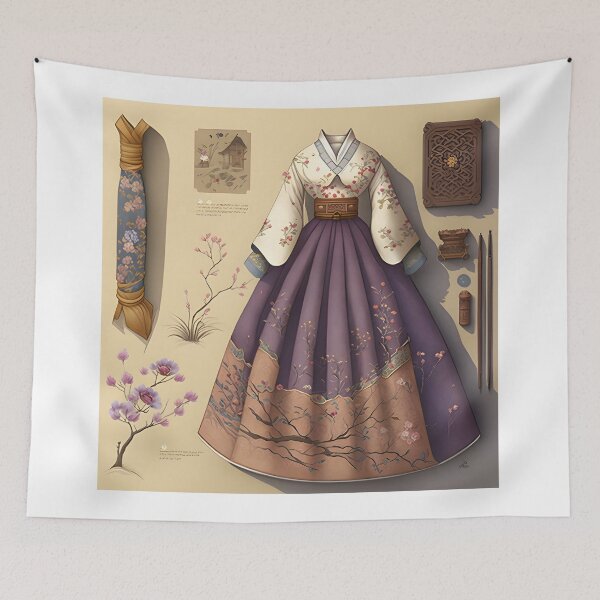 Item preview, Korean Traditional Hanbok Art Designs designed and sold by aliali7046.