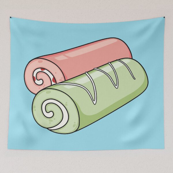 Item preview, Swiss roll / roll cake cartoon illustration designed and sold by Misscartoon.