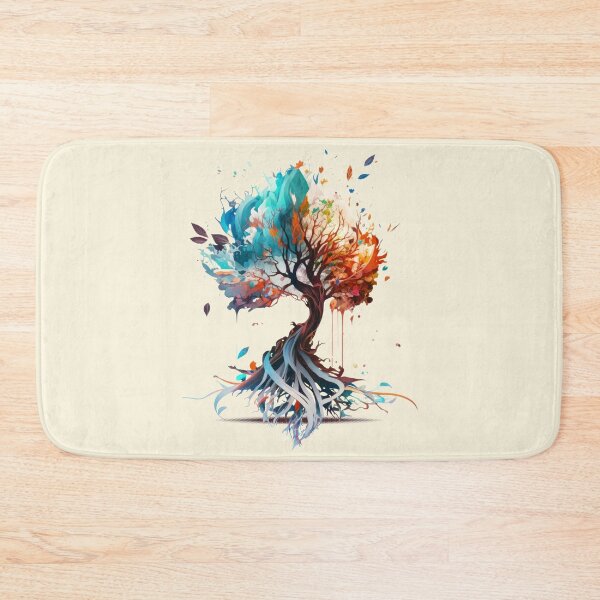 Item preview, Orange and Turquoise Floating Tree designed and sold by Mythic-Dream.