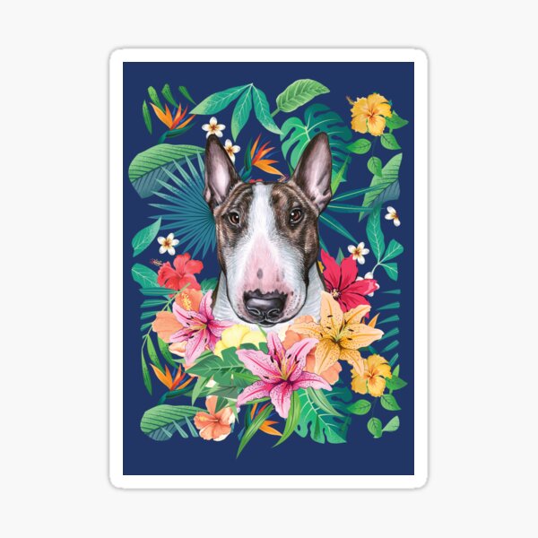 Item preview, Tropical Brindle Bull Terrier designed and sold by lulupetart.