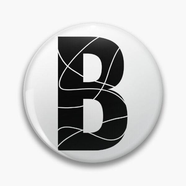 Item preview, B alphabet black color stylish Monogram - letter B / initial B designed and sold by stayartsy07.
